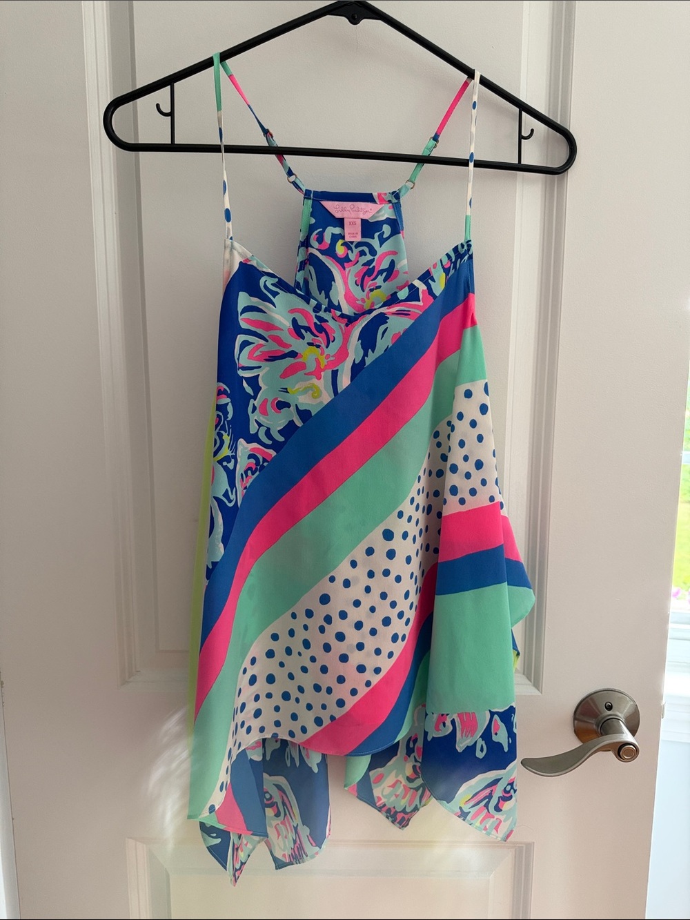 EUC Lilly Pulitzer Spaghetti Strap Top- Blue, Pink, Mint. Worn once. Like new